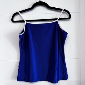 Stylish Royal Blue Camisole with White Accents